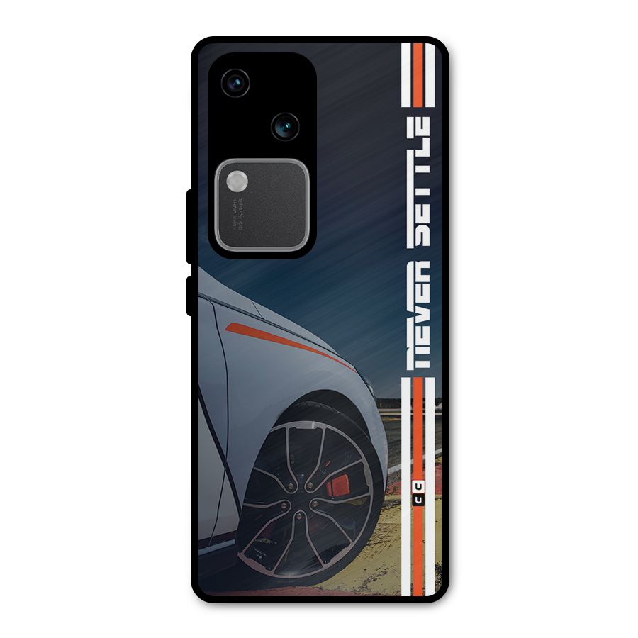 Never Settle SuperCar Metal Back Case for Vivo V30