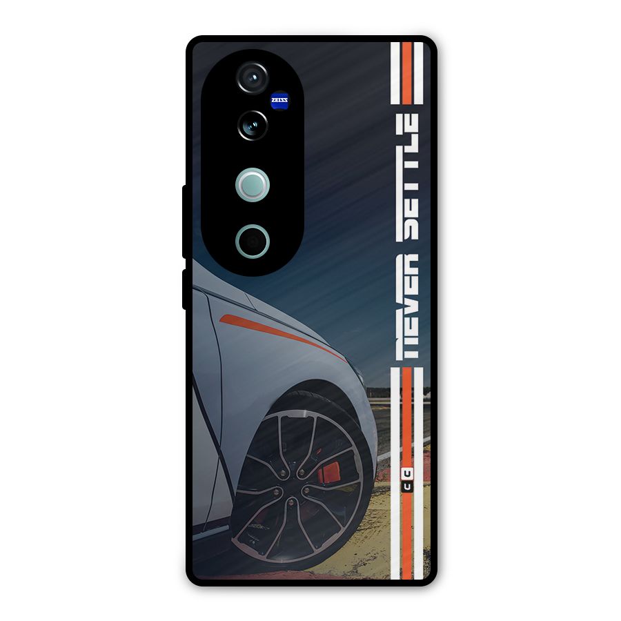 Never Settle SuperCar Metal Back Case for Vivo V40
