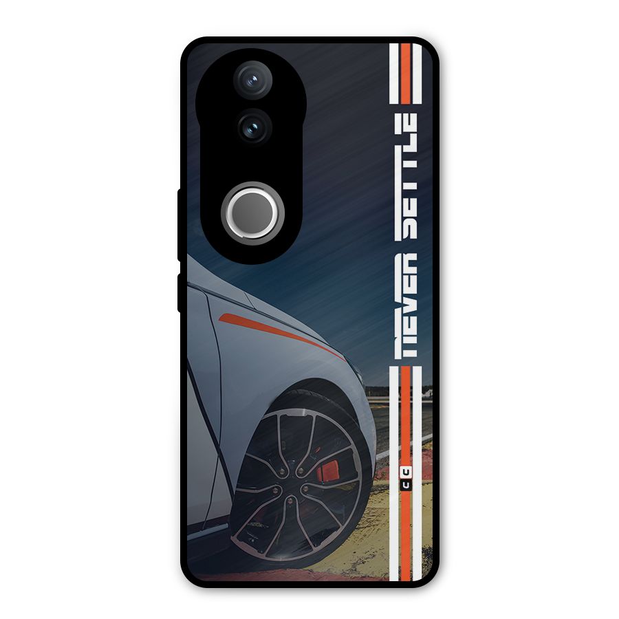 Never Settle SuperCar Metal Back Case for Vivo V50e