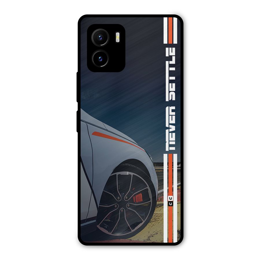 Never Settle SuperCar Metal Back Case for Vivo Y15s