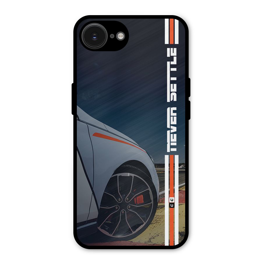 Never Settle SuperCar Metal Back Case for iPhone 16e