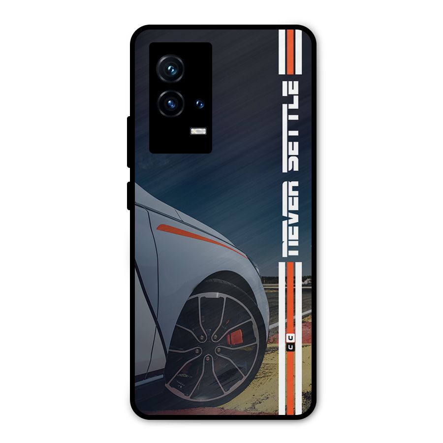 Never Settle SuperCar Metal Back Case for iQOO 9 5G