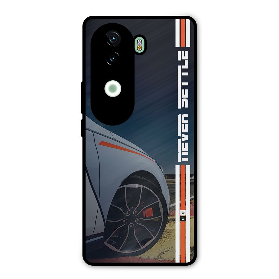 Never Settle SuperCar Metal Back Case for iQOO Z9s