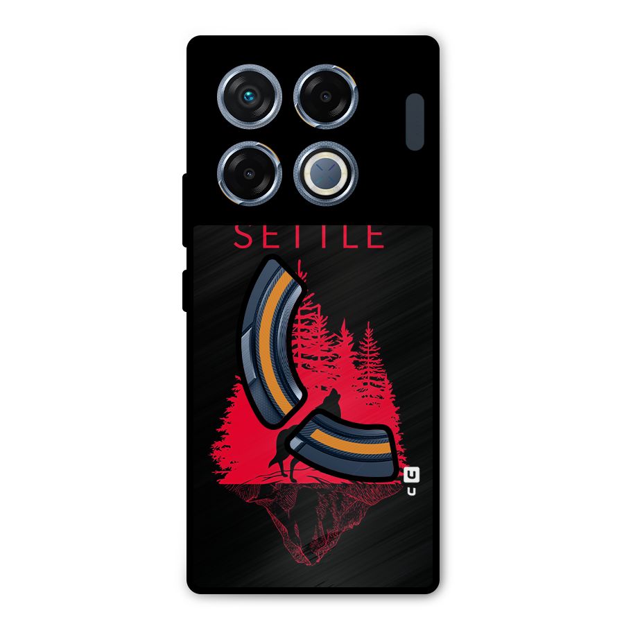 Never Settle Wolf Metal Back Case for Infinix GT 20 Pro