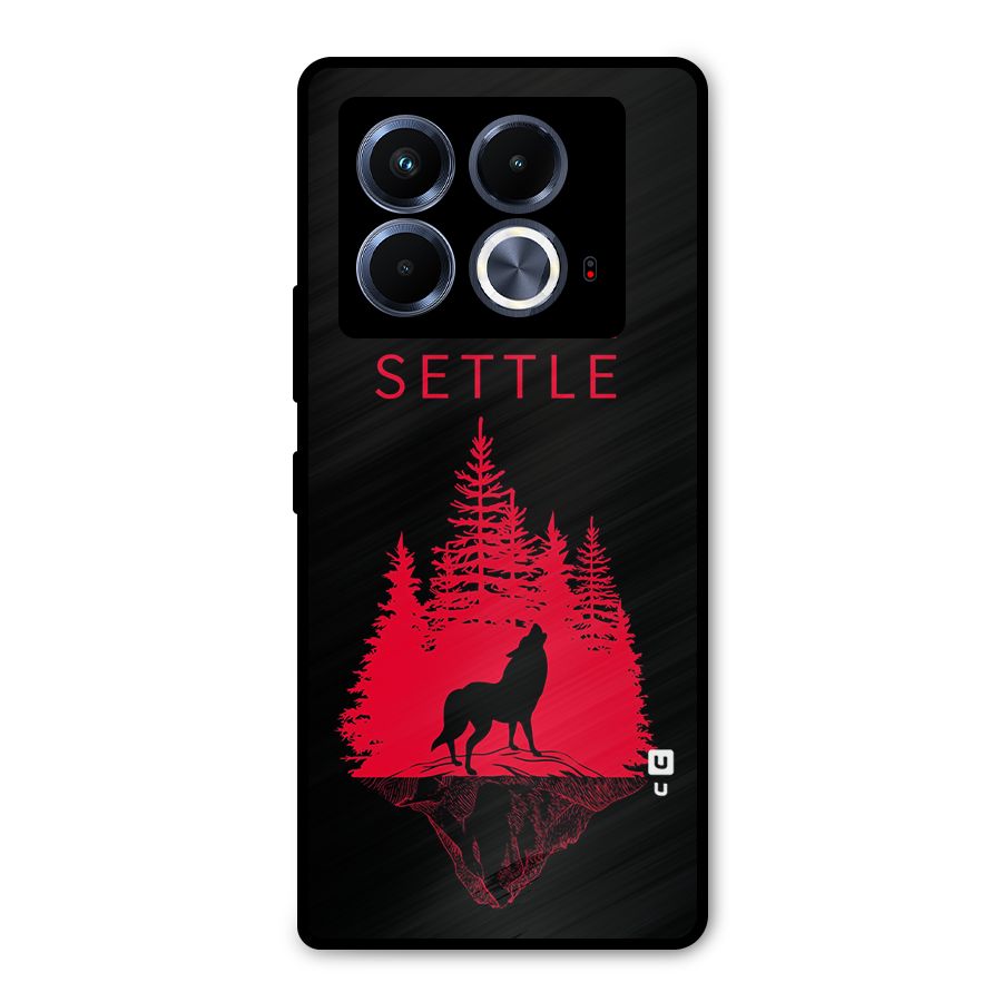 Never Settle Wolf Metal Back Case for Infinix Note 40 5G
