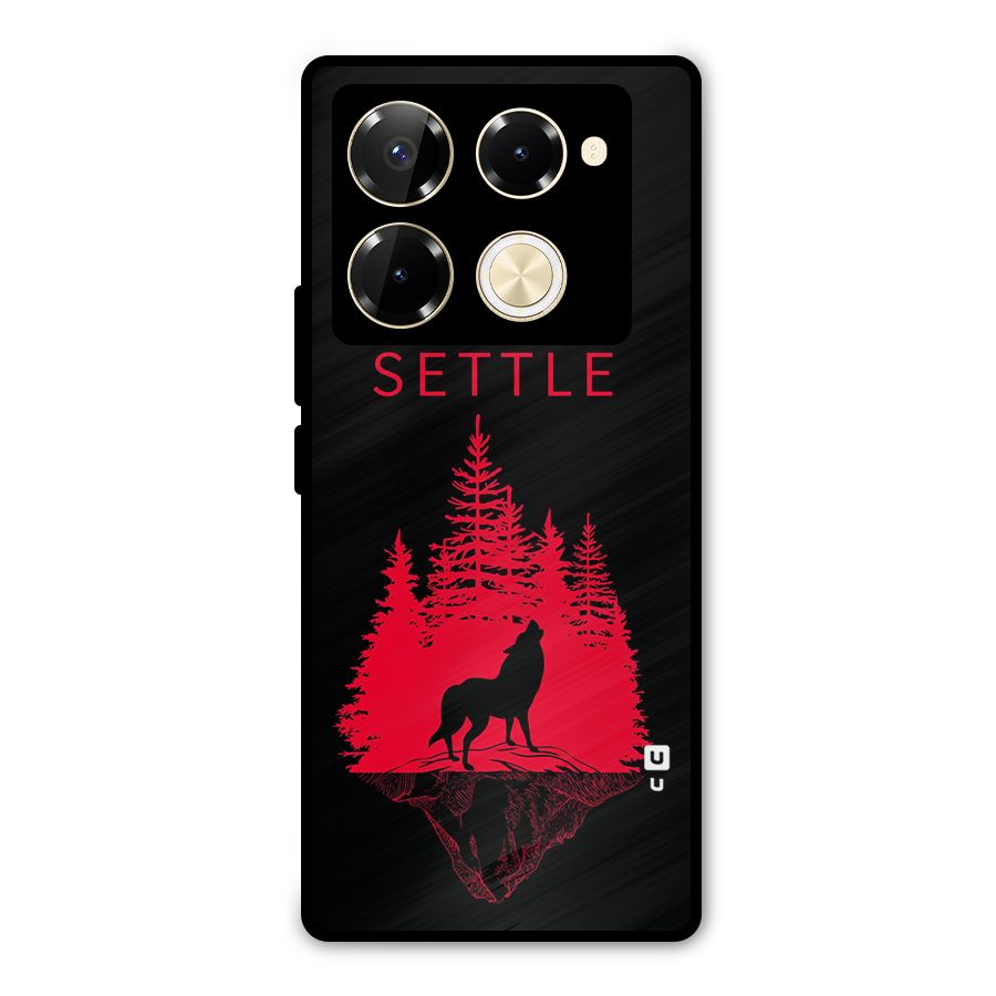 Never Settle Wolf Metal Back Case for Infinix Note 40 Pro