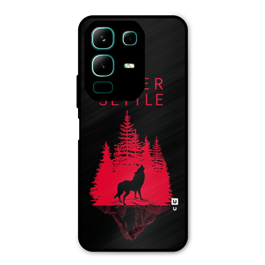 Never Settle Wolf Metal Back Case for Infinix Note 50x