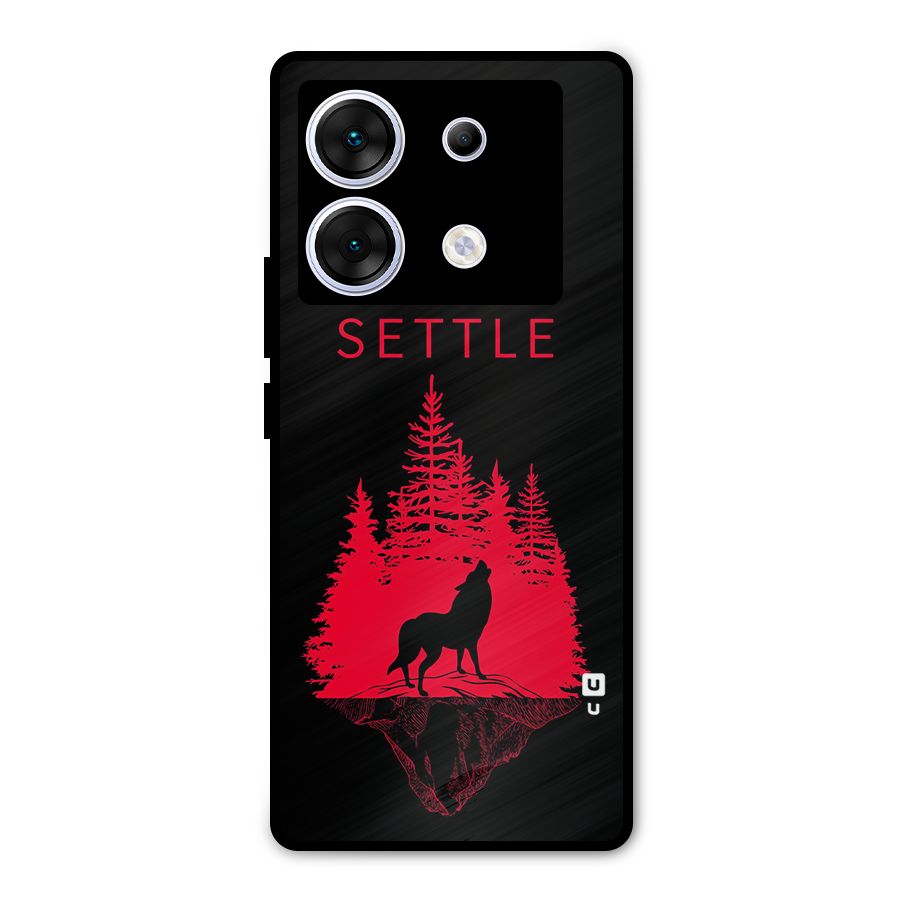 Never Settle Wolf Metal Back Case for Infinix Zero 30 5G
