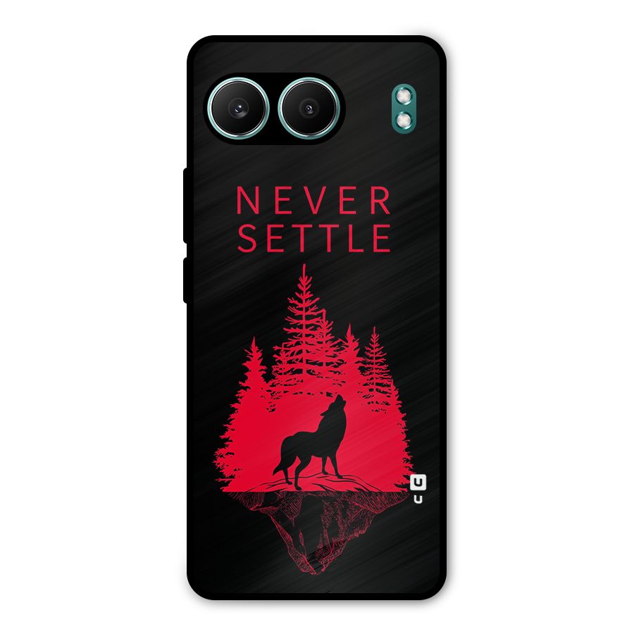 Never Settle Wolf Metal Back Case for OnePlus Nord 4