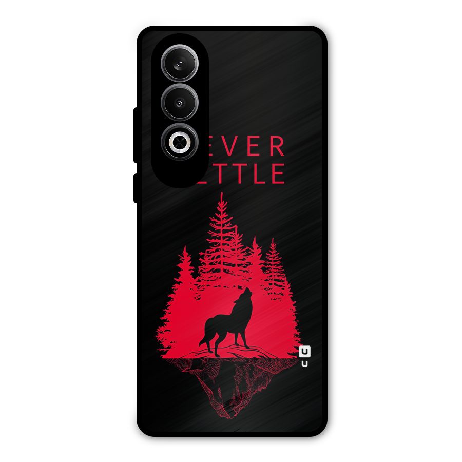 Never Settle Wolf Metal Back Case for OnePlus Nord CE4