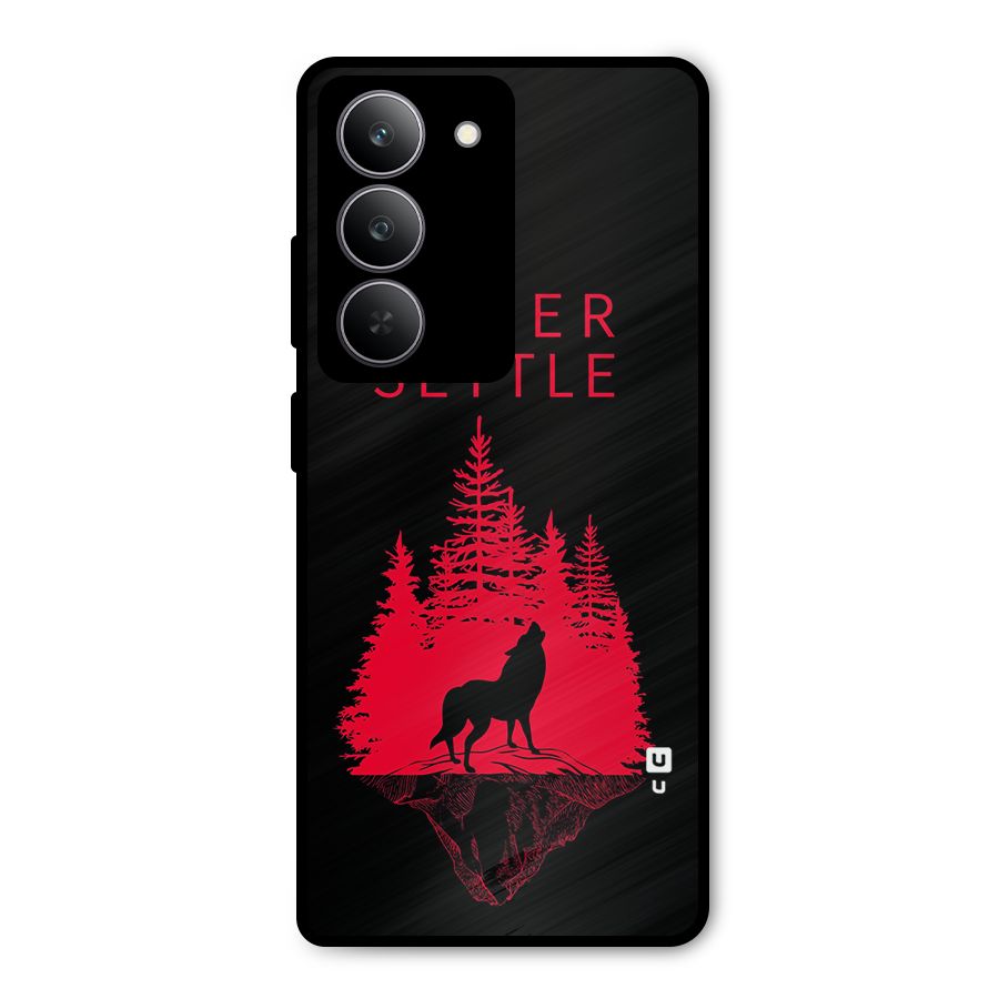 Never Settle Wolf Metal Back Case for Realme 14x