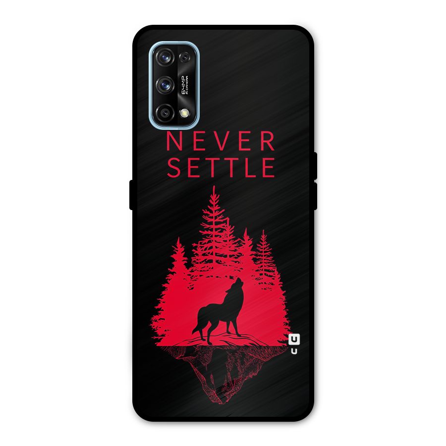 Never Settle Wolf Metal Back Case for Realme 7 Pro