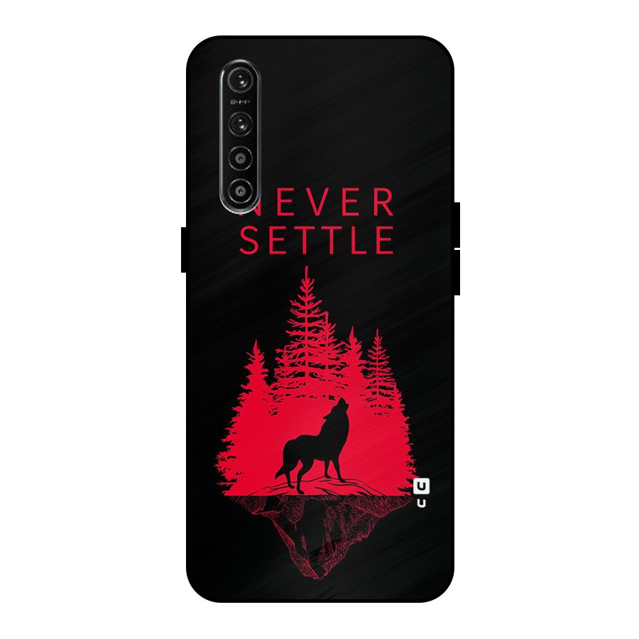 Never Settle Wolf Metal Back Case for Realme XT
