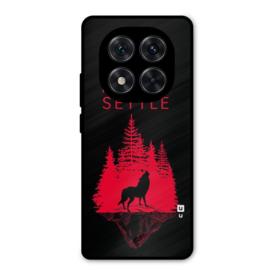 Never Settle Wolf Metal Back Case for Redmi Note 14 Pro 5G