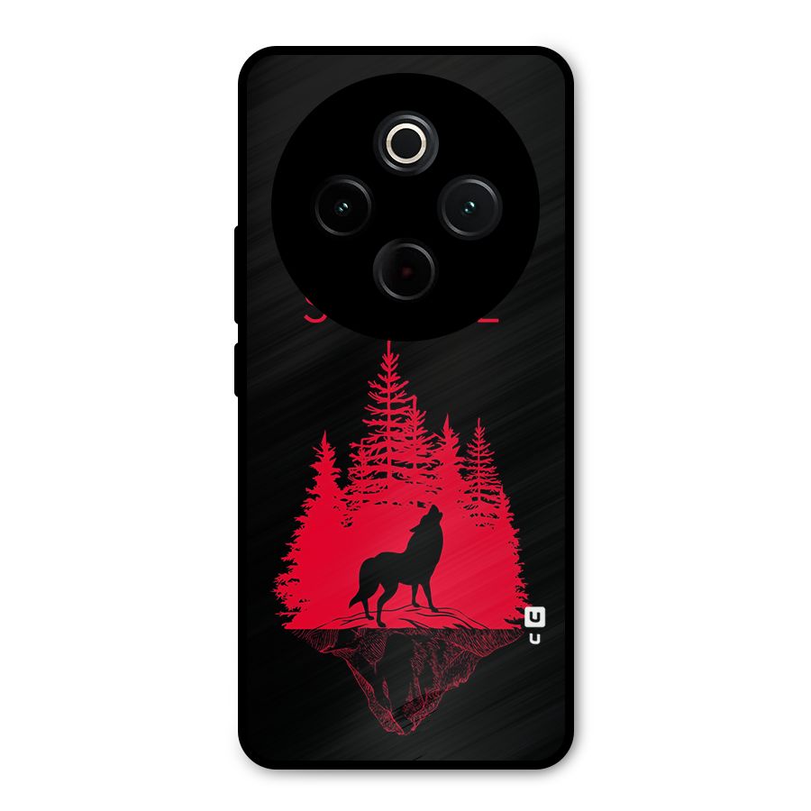 Never Settle Wolf Metal Back Case for Vivo T4