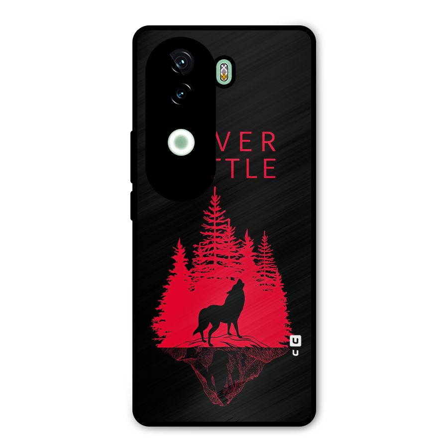 Never Settle Wolf Metal Back Case for Vivo V40e