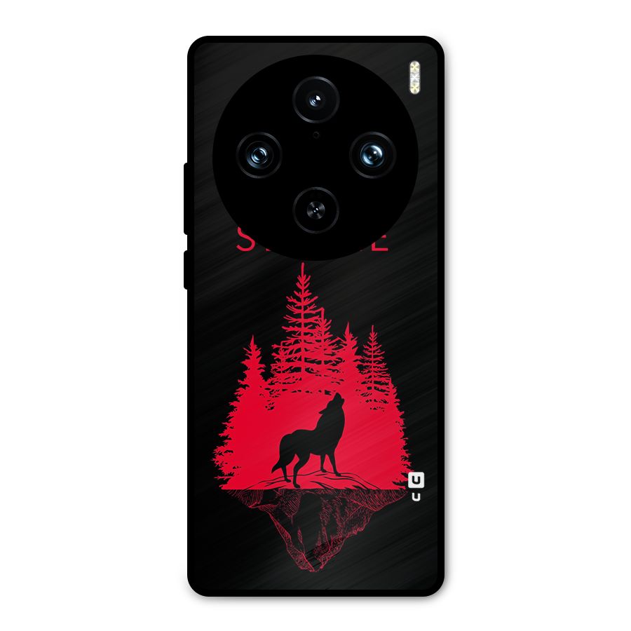 Never Settle Wolf Metal Back Case for Vivo X100 Pro