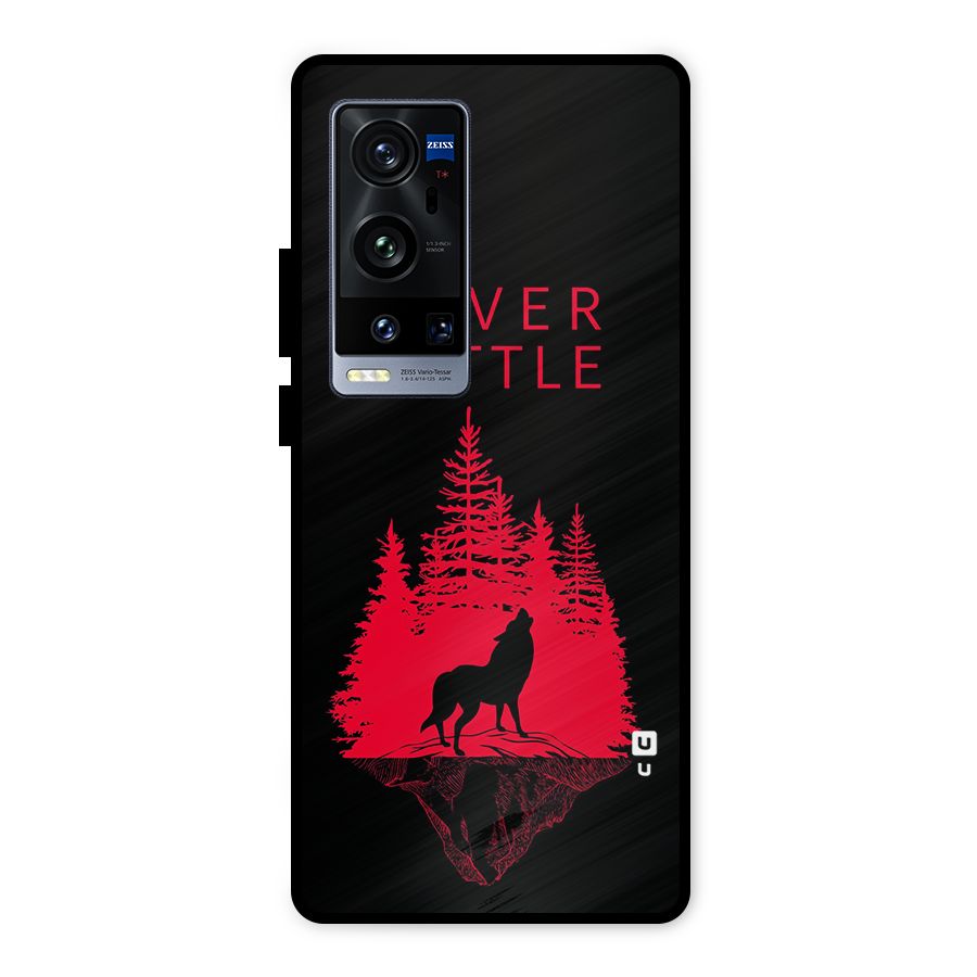Never Settle Wolf Metal Back Case for Vivo X60 Pro Plus