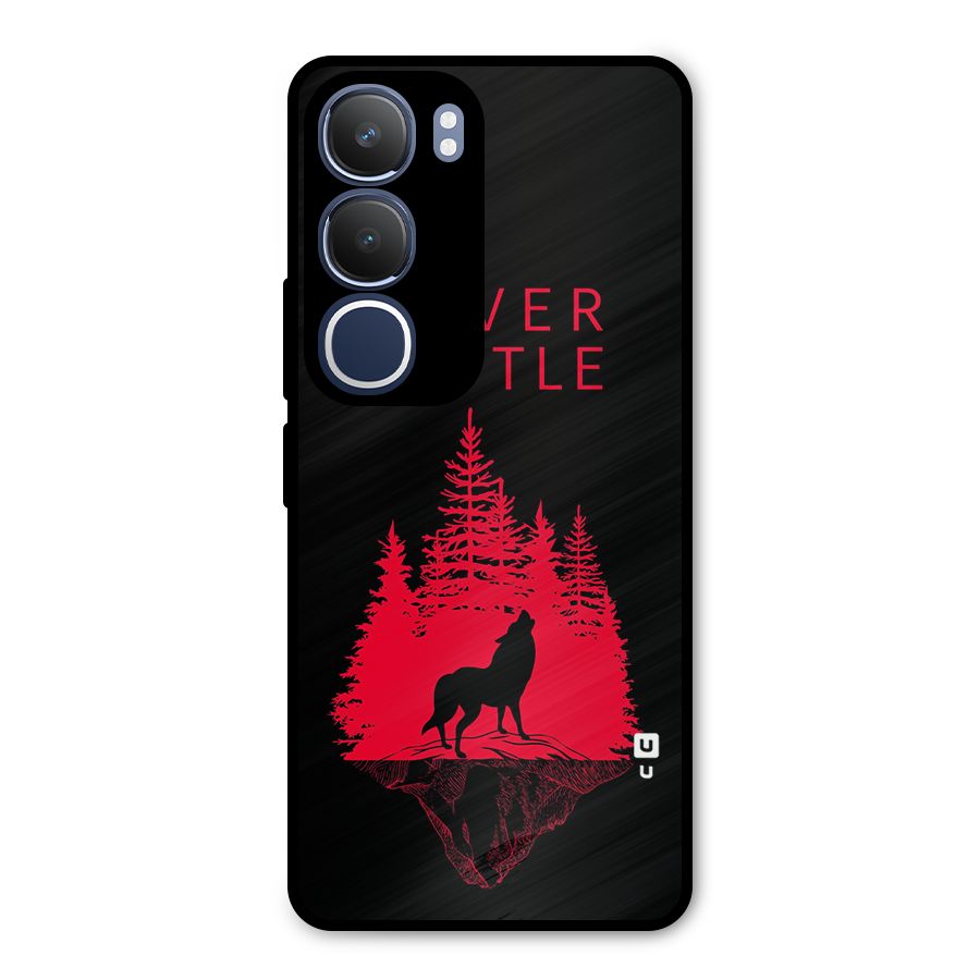 Never Settle Wolf Metal Back Case for Vivo Y29