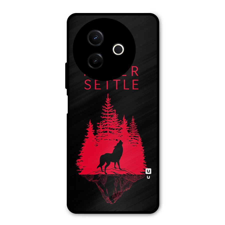 Never Settle Wolf Metal Back Case for Vivo Y39