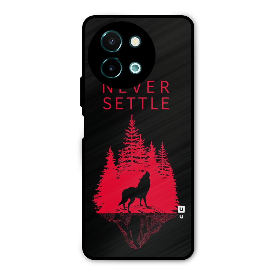 Never Settle Wolf Metal Back Case for Vivo Y58