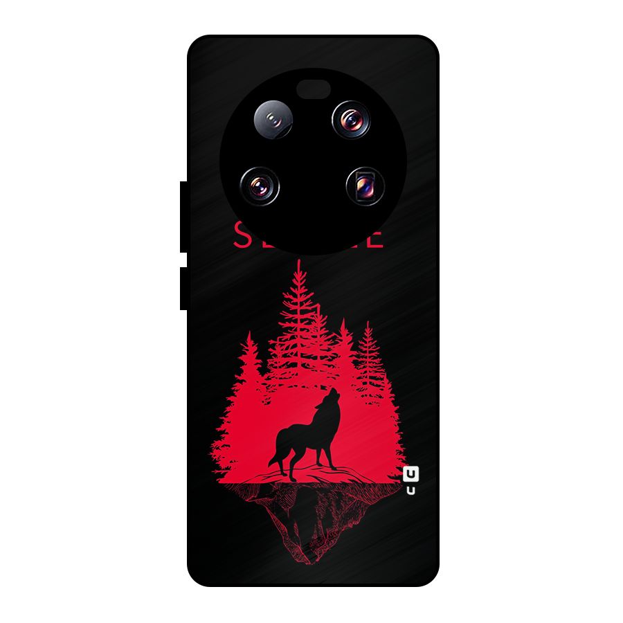 Never Settle Wolf Metal Back Case for Xiaomi 13 Ultra