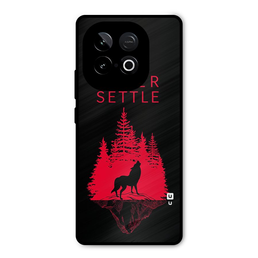 Never Settle Wolf Metal Back Case for iQOO Neo 10