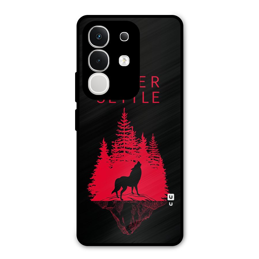 Never Settle Wolf Metal Back Case for iQOO Z10x