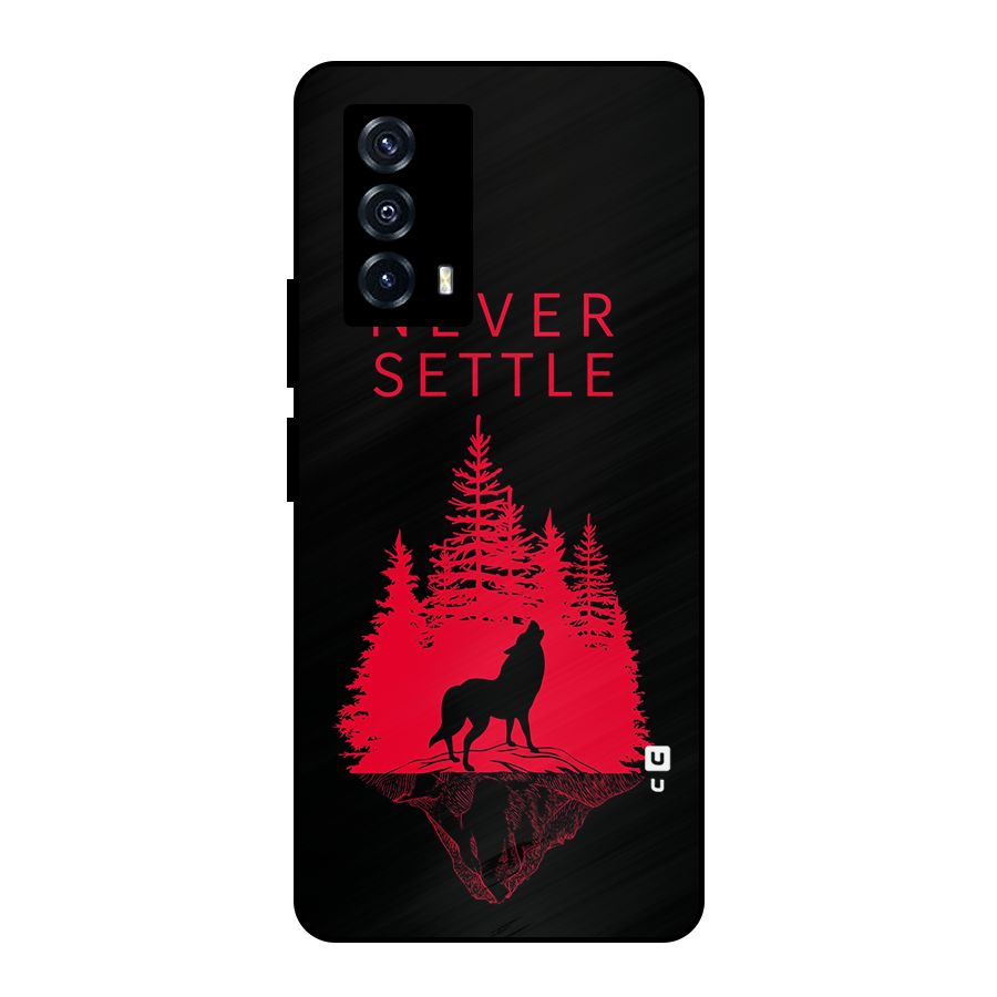 Never Settle Wolf Metal Back Case for iQOO Z5