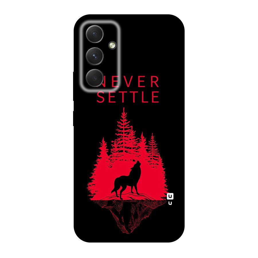 Never Settle Wolf Original Polycarbonate Back Case for Galaxy A54