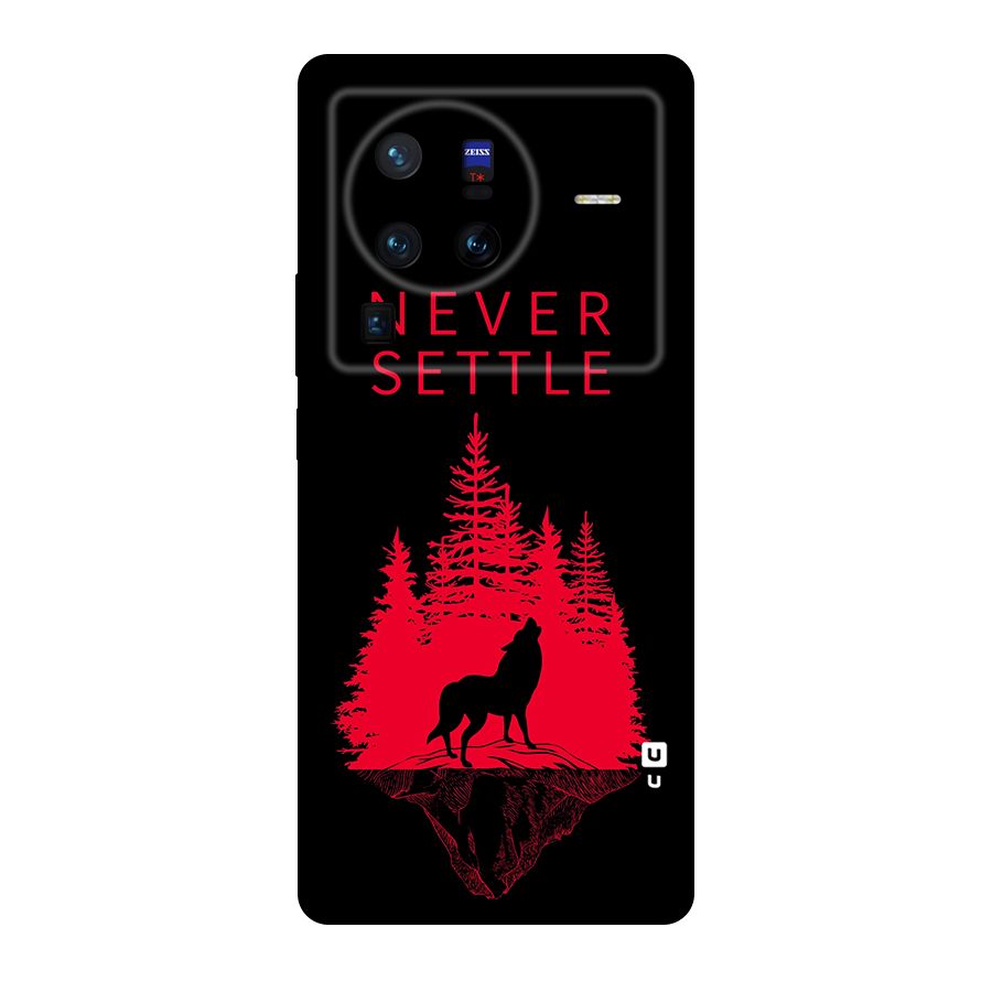 Never Settle Wolf Original Polycarbonate Back Case for Vivo X80