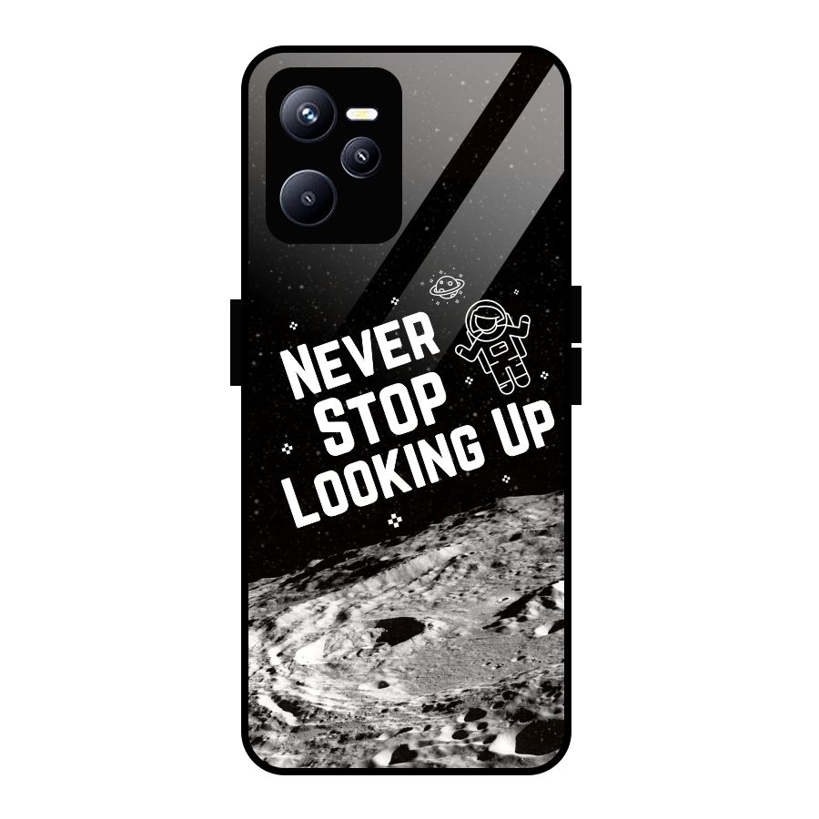 Never Stop Looking Up Glass Back Case for Realme C35