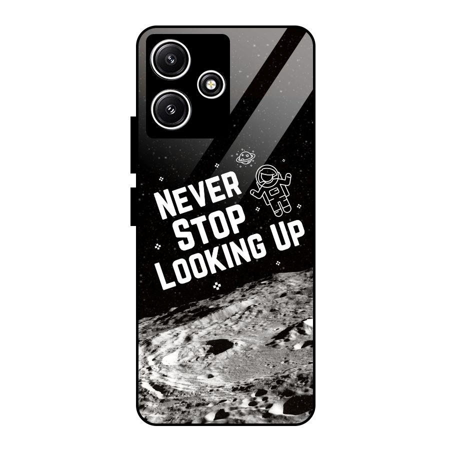 Never Stop Looking Up Glass Back Case for Redmi 12 5G