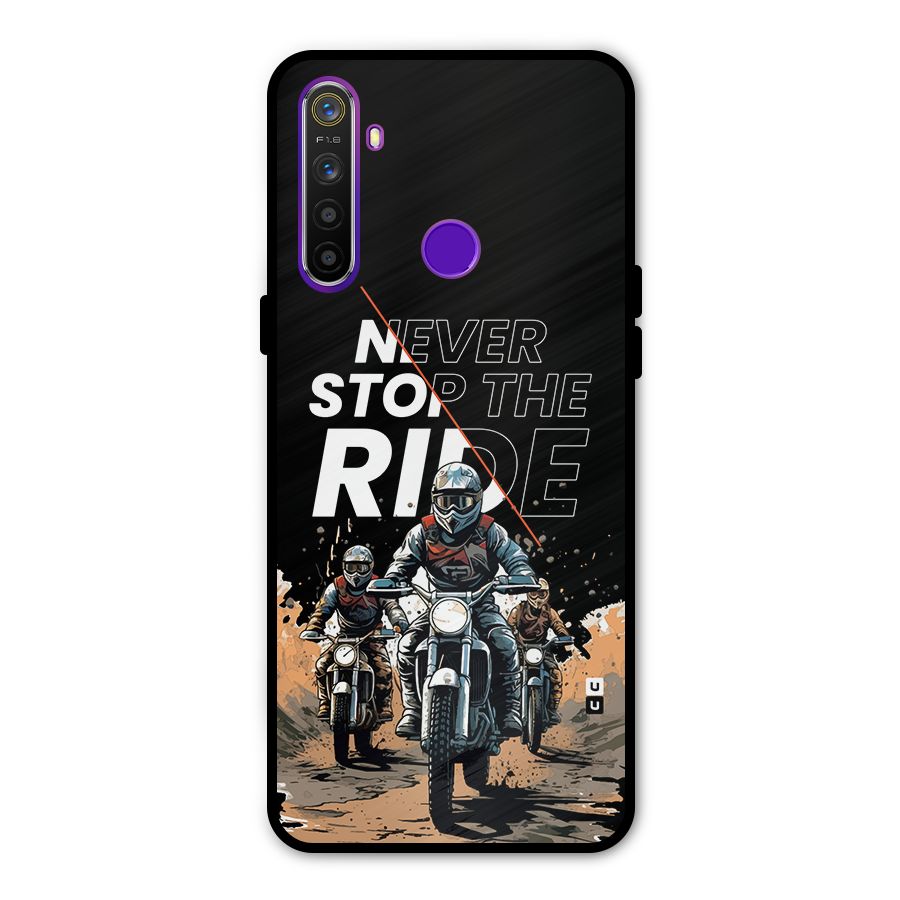 Never Stop ride Glass Back Case for Realme 5s