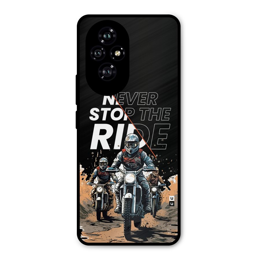 Never Stop ride Metal Back Case for Honor 200