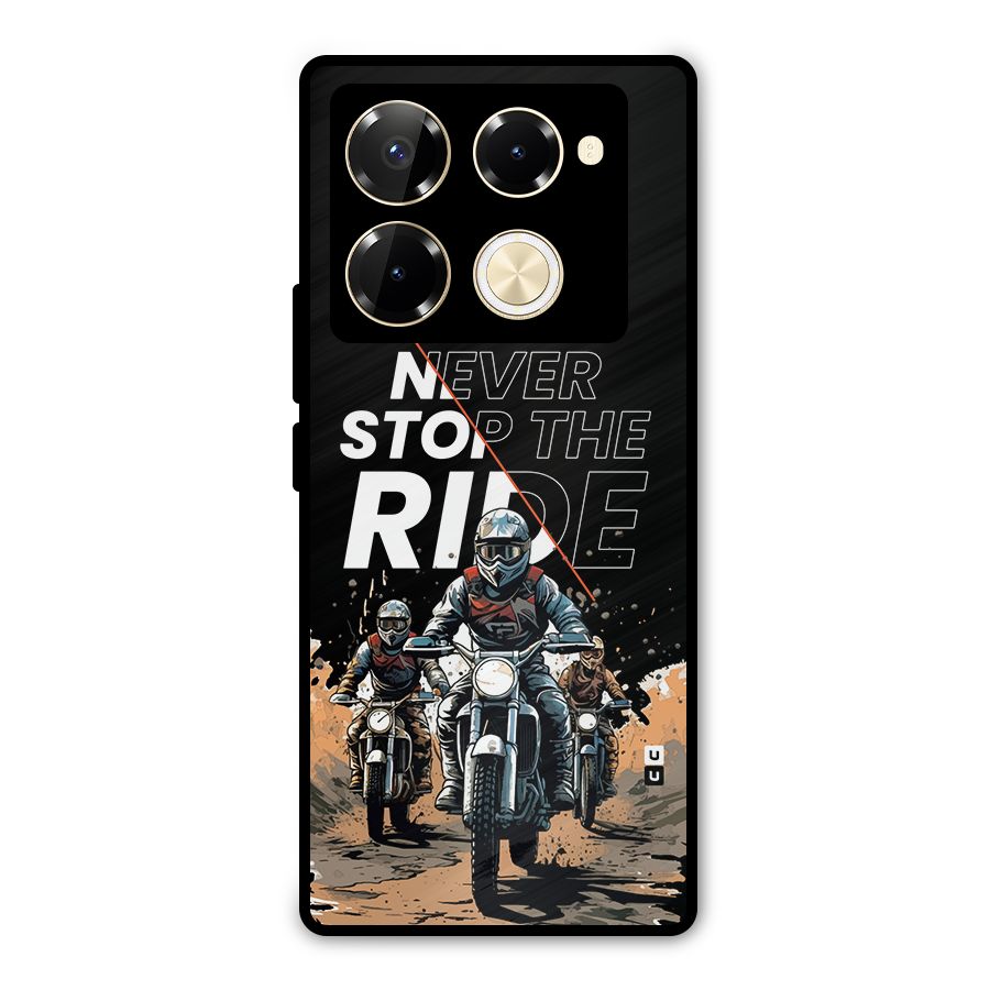 Never Stop ride Metal Back Case for Infinix Note 40 Pro Plus