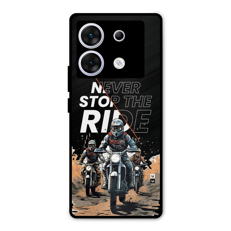 Never Stop ride Metal Back Case for Infinix Zero 30 5G