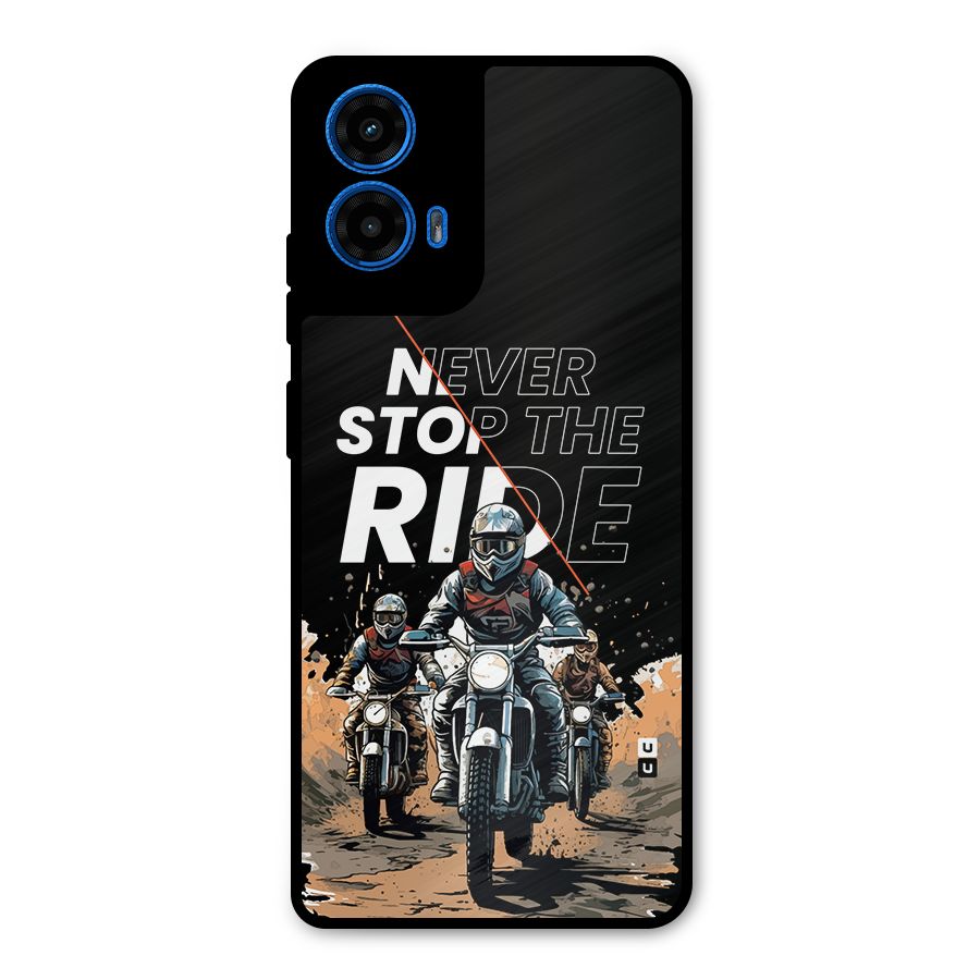 Never Stop ride Metal Back Case for Moto G45