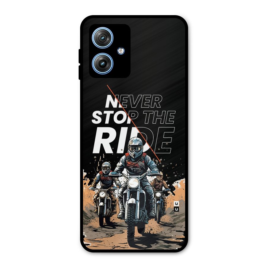 Never Stop ride Metal Back Case for Moto G54