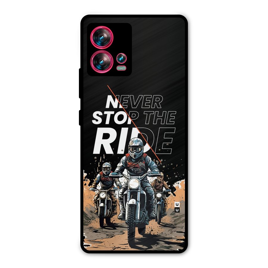 Never Stop ride Metal Back Case for Motorola Edge 30 Fusion