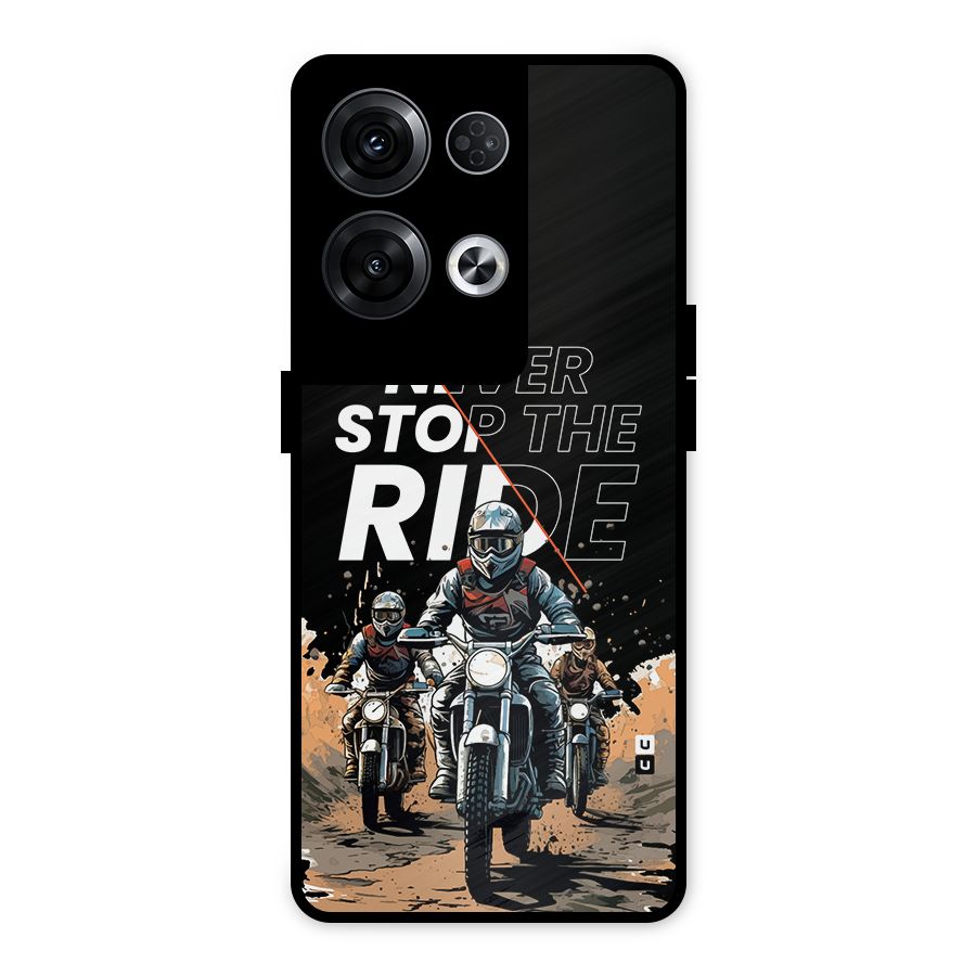 Never Stop ride Metal Back Case for Oppo Reno8 Pro 5G