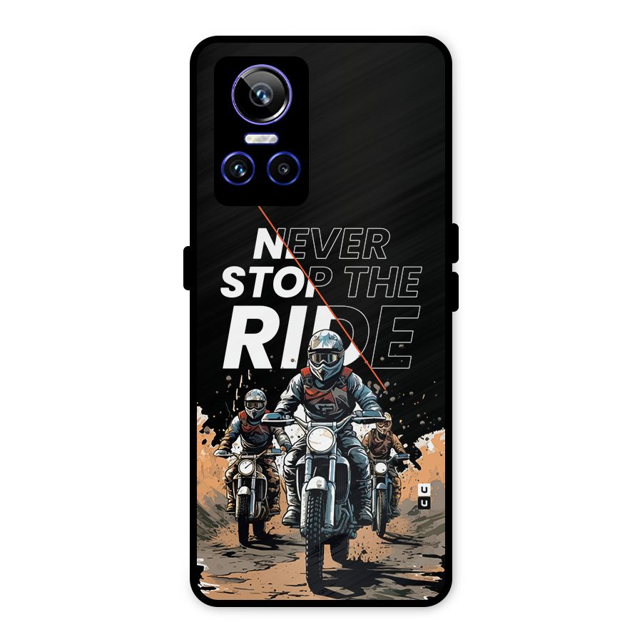 Never Stop ride Metal Back Case for Realme GT Neo 3