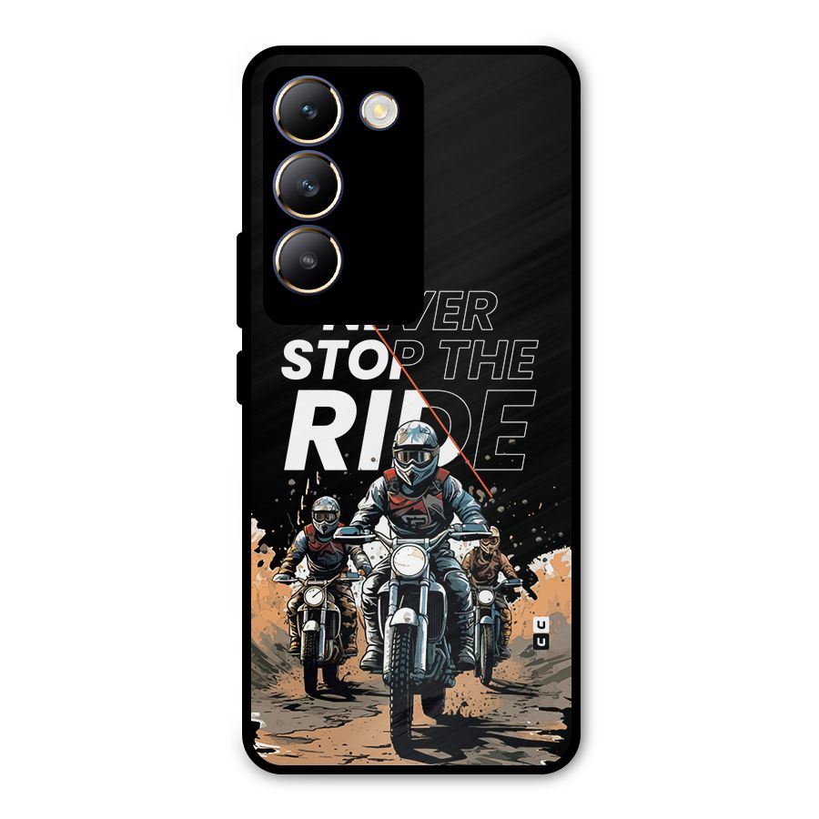 Never Stop ride Metal Back Case for Vivo T3 5G