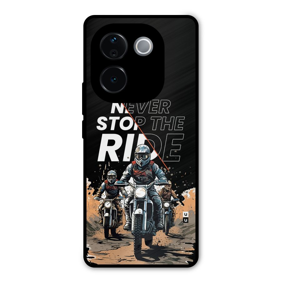 Never Stop ride Metal Back Case for Vivo T3 Pro
