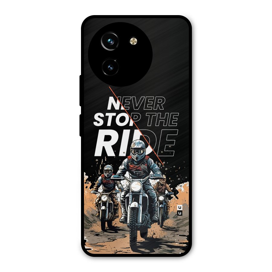 Never Stop ride Metal Back Case for Vivo T3x