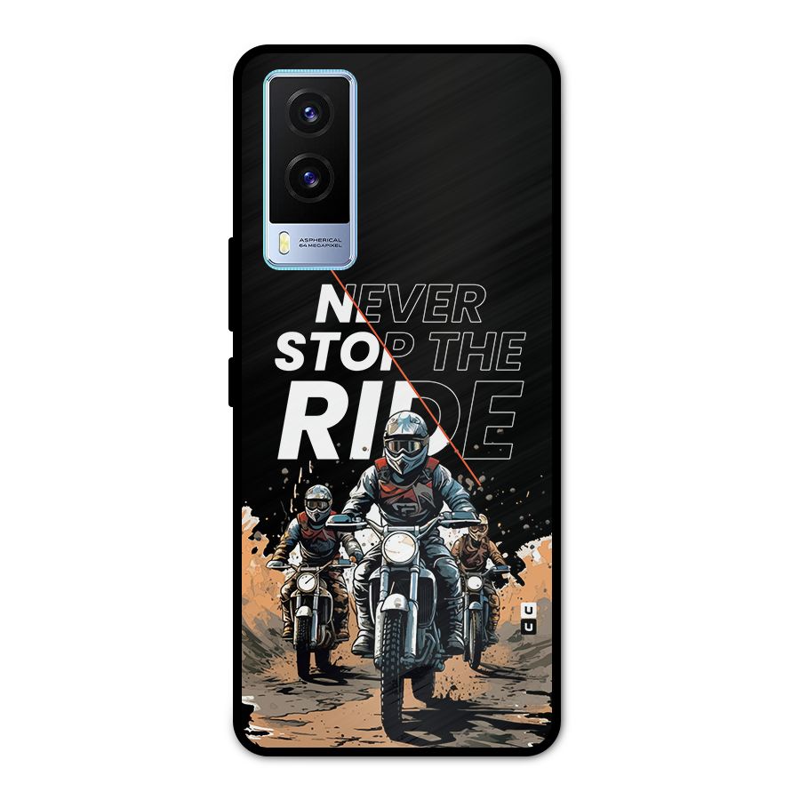 Never Stop ride Metal Back Case for Vivo V21e 5G