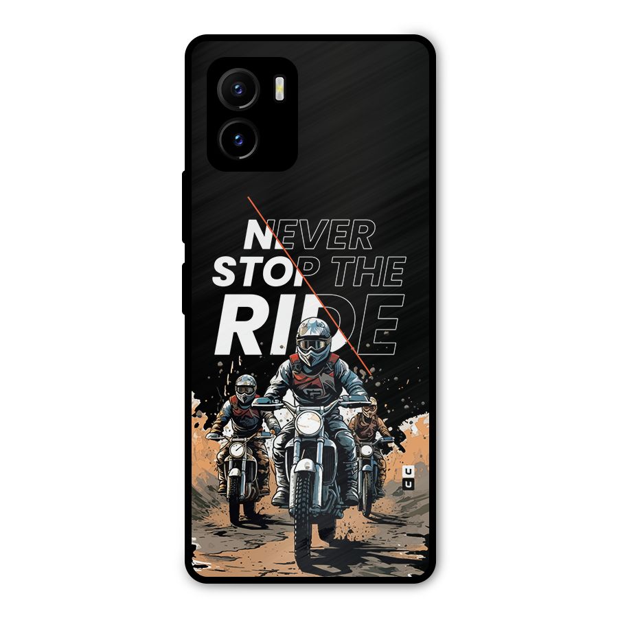 Never Stop ride Metal Back Case for Vivo Y15s