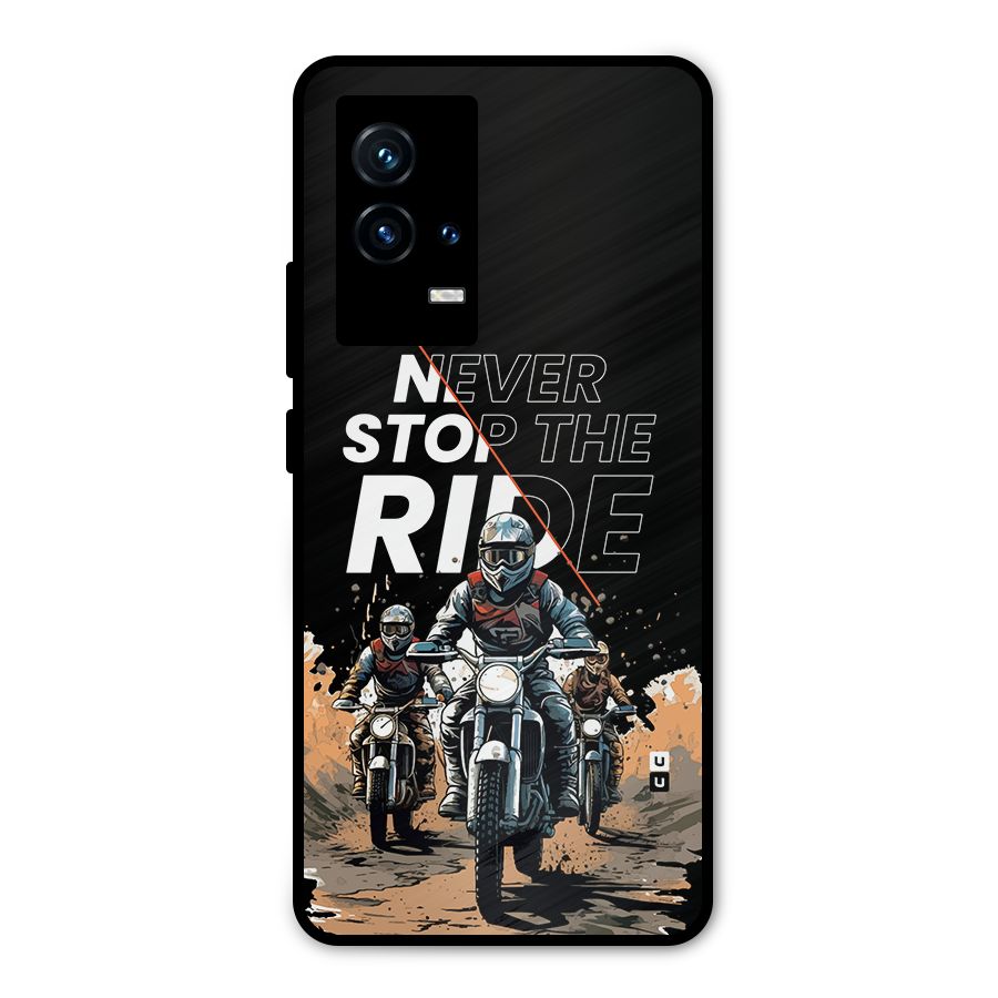 Never Stop ride Metal Back Case for iQOO 9 5G