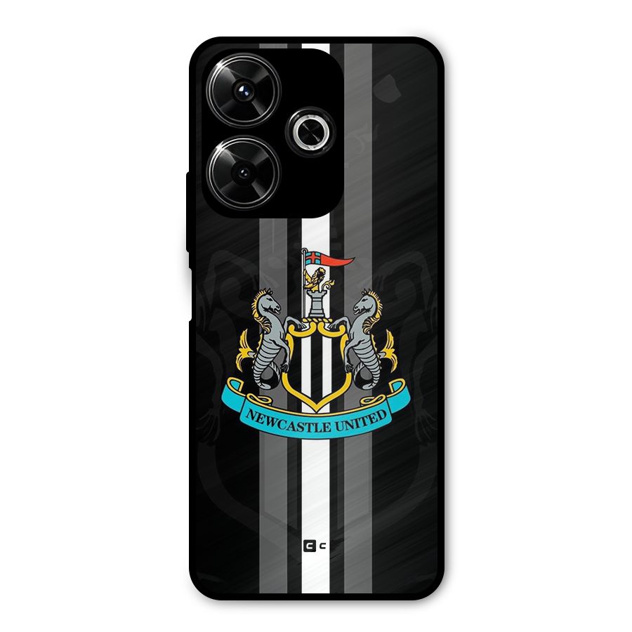 New Castle United Metal Back Case for Poco M6 Plus