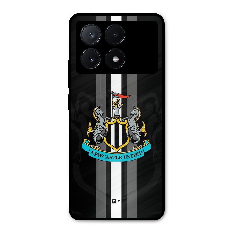 New Castle United Metal Back Case for Poco X6 Pro